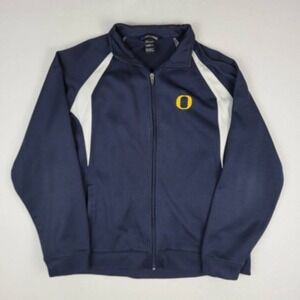 Holloway Softshell Jacket Women's XL Blue White Color Block Full Zip Pockets